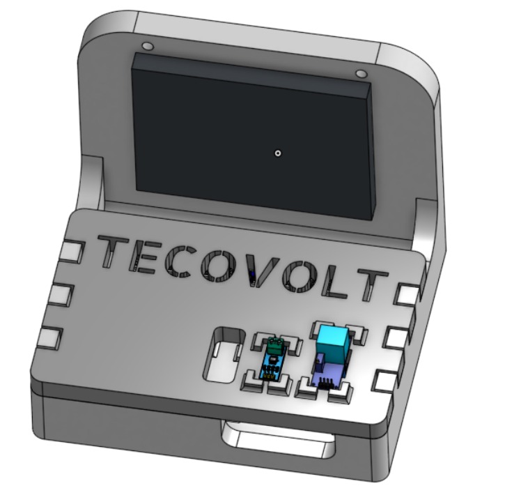 Enclosure CAD — vista frontal