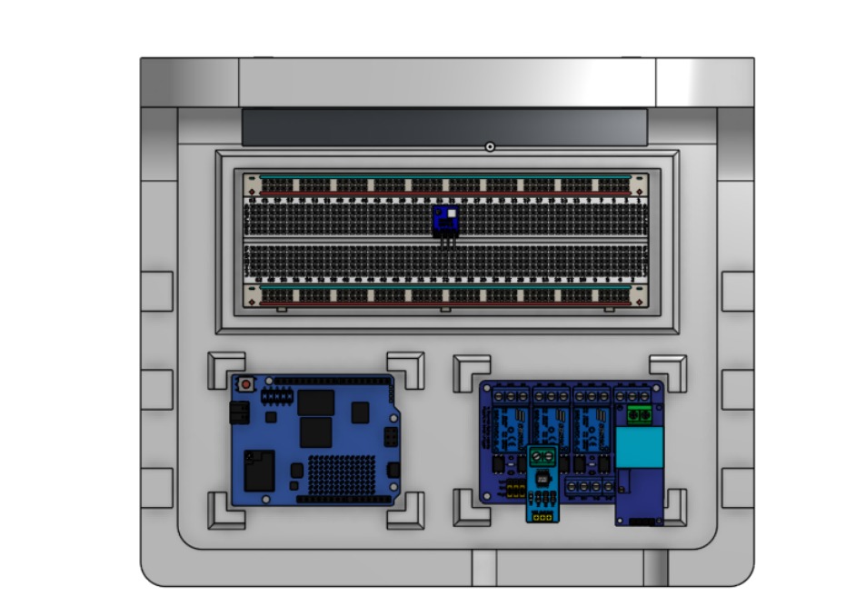 Enclosure CAD — vista lateral